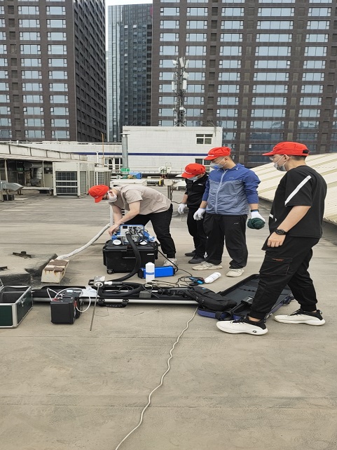 配合陝西省環境科學設計院在大金機電進行非甲烷總烴濃度測試