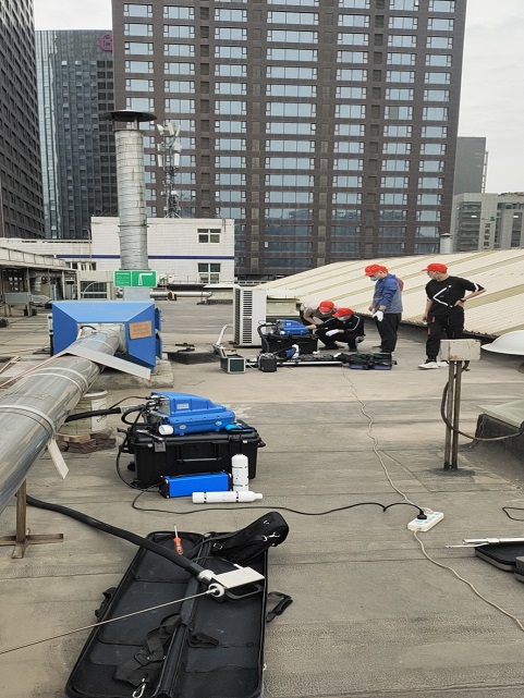 配合陝西省環境科學設計院在大金機電進行非甲烷總烴濃度測試